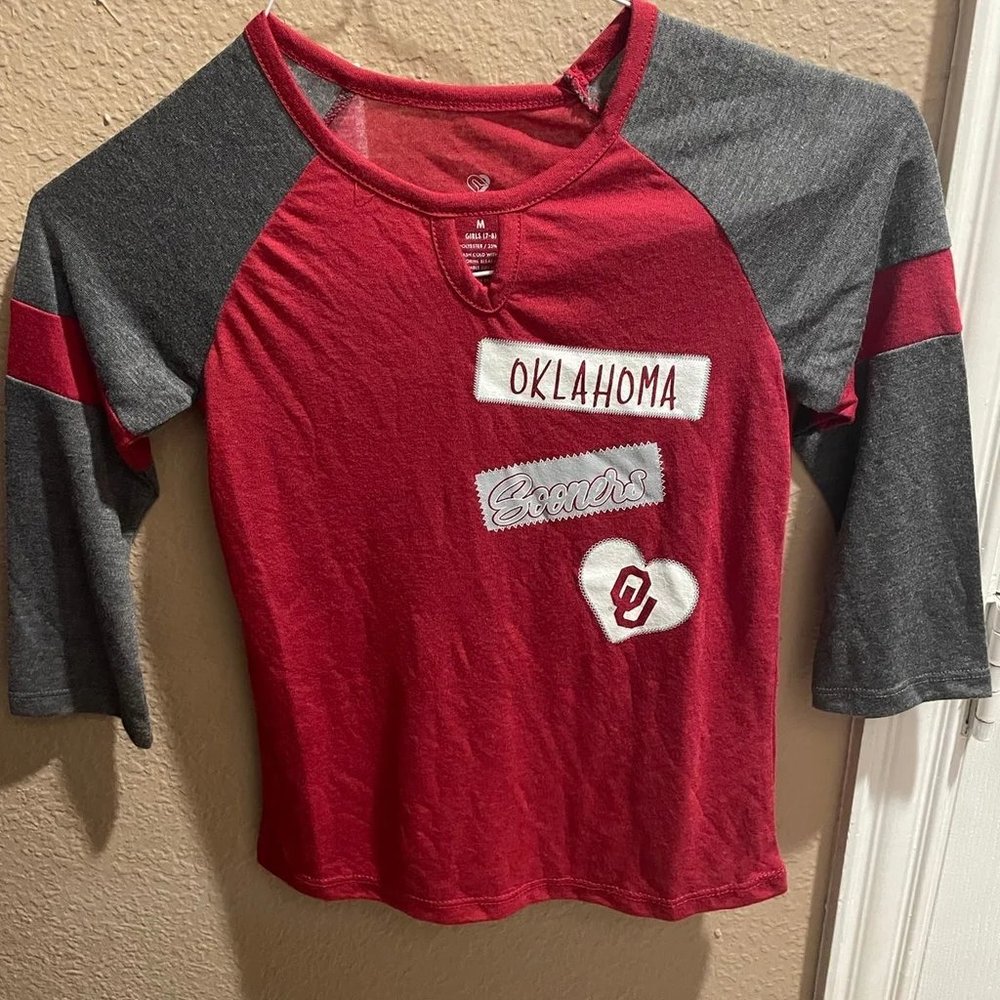 OKLAHOMA SOONERS GIRLS LONG SLEEVE TSHIRT